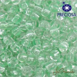 Rokajl Preciosa 9/0  zelená/ priehľadná 10 g (13005)
